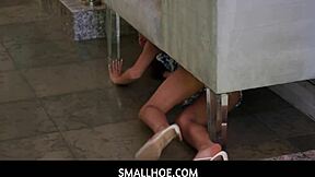 Smallhoe - tiny 18+ asian beauty mina luxx sucks her bfs thick cock after game of hide and seek.