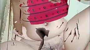 Asian slutwife toys pussy to orgasm in intriguing session