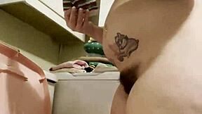 Chubby Dakota Marr Folding Laundry Naked!