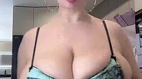 Bored housewife with big natural tits