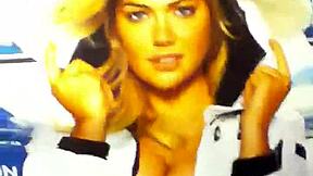 The small dick cums on Kate Upton in this intriguing scene.