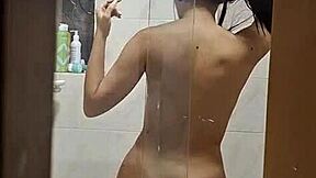 I Spy on My Delicious Roomie Changing, Going to the Bathroom, and Taking a Shower