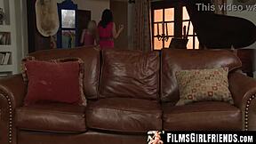 Filmsgirlfriends com brunette milfs intense orgasm from scissoring with babe