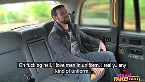 Rebecca More fucks marine in taxi