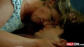 Is the horny wife cheating by sucking and fucking the teen?