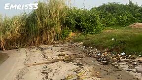 having fun on the beach with asian and european pornstars backstage