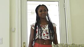 Ebony Stepteen Facialized in Hardcore Reality Scene