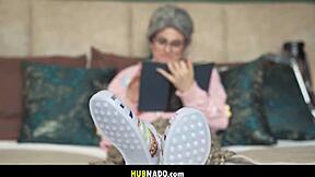 Horny Granny Billie Star Fucks Huge Cock Intensely