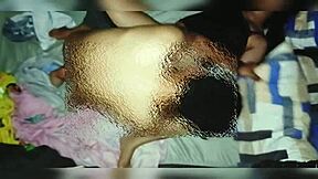 Chubby Pinay Asian Fucks in Bedroom While Husband Guards.