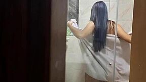 I Spy on My Delicious Roomie Changing, Going to the Bathroom, and Taking a Shower