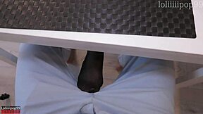 Collection of black pantyhose with feet and leggings