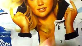 The small dick cums on Kate Upton in this intriguing scene.