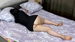 stepmom gave a gentle blowjob and took a dick from her ass to her mouth after anal sex