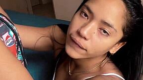 Sloppy Blowjob In Front Of Camera On Video Call With Husband -Amateur Couple- Nysdel!