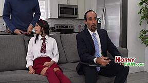 teen girlfriend fucked in front of step parents