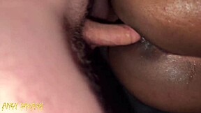 Big tits ebony milf squirting pov for white cock