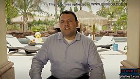 Playboy babes in hot bikinis washing a mercedes amg gt