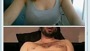 Cute girl helps stranger jerk off at webcamshub com!