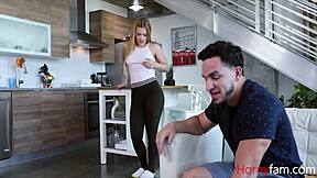 Stepsis Helps Bro with Very Sexy Cowgirl Riding and Slutty Fantasy Fuck