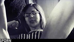 sensual sex in fmm threesome fucking an elegant brunette milf intensely