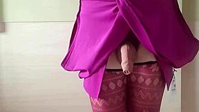 misr4 shows off burgundy lingerie in close up