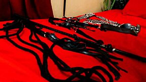 Dominant ts shemale in leather boots