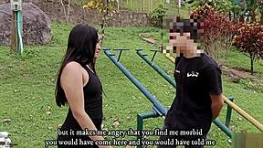 Horny Stepsiblings Fuck Hard Outdoors On Their Walk!