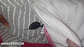 at night my stepsister lets me play with her pussy