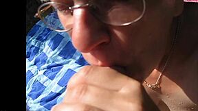 She Gets Pissed On In The Woods!