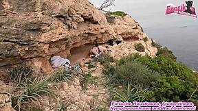 german amateur outdoor pov with two friends