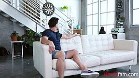 Stepsis Helps Bro with Very Sexy Cowgirl Riding and Slutty Fantasy Fuck