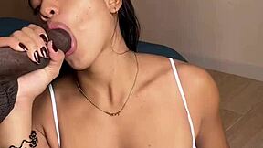 Sloppy Blowjob In Front Of Camera On Video Call With Husband -Amateur Couple- Nysdel!