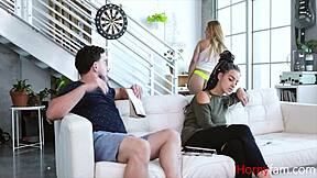 Stepsis Helps Bro with Very Sexy Cowgirl Riding and Slutty Fantasy Fuck