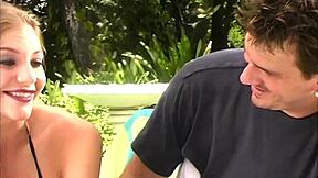 aurora gets double penetrated outdoors by two guys