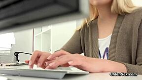 Horny Old Man Fucking Blonde Teen 18+ In Doggy Style Position