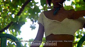 Slutty School Girl Flashes Barefoot On Swingset!