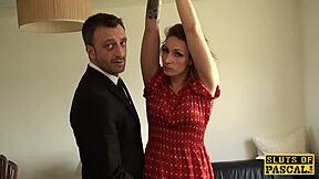 British submissive Ava Austen gets her face fucked hard by a dominant guy 💥