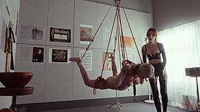 I am the submissive bondage puppet rebel rhyder sucking cock and eating ass in this demented threesome game