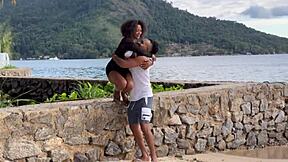 We gave a ride to a stranger from the beach and brought her home