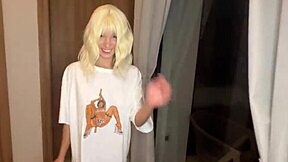 Hot Blonde Fucks Tight Pussy Outdoors