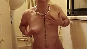 slave girl humiliates herself with pee 💦