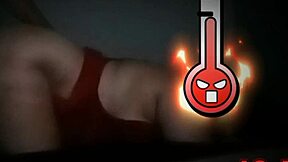 Chubby wife on all fours tempting her lover with her big ass