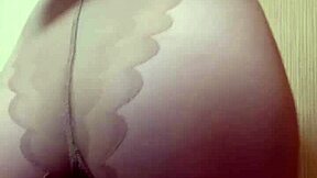 Mistress Elza in nylon on ass