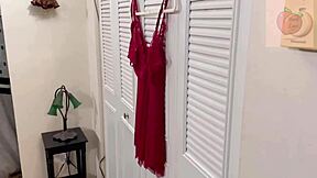 Stepmom Catches Stepson Jerking Off with Her Panties