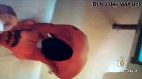 i got so horny watching the blonde and brunette in bed, masturbating her ass until she cums