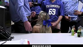 Pervcop threatens teen with gangbang pussy fucking or jail