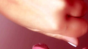 young stepmom gives close up blowjob, subtly suggesting taboo mother in law desires