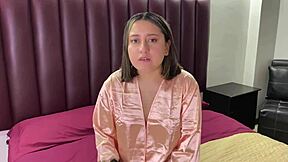 The Latina tenant says, 'Instead of paying rent, let's fuck in my apartment.'