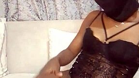 Young whore masturbates tight pussy solo