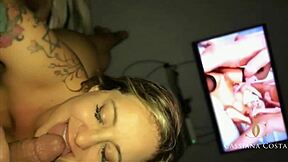 i got so horny watching the blonde and brunette in bed, masturbating her ass until she cums